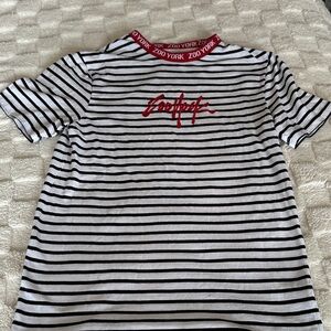 Zoo York Striped Tee with Red Accents